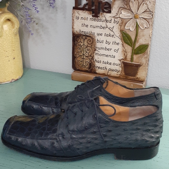 MASSIMO & MATTEO OSTRICH SHOES SZ 9